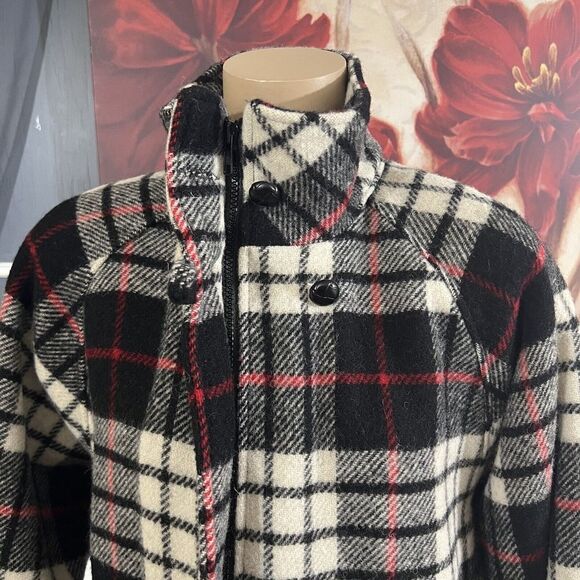 Vintage Orvis Women's Tweed‎ Coat Jacket Sz Medium Full Zip Unlined Wool Nylon - Picture 3 of 10